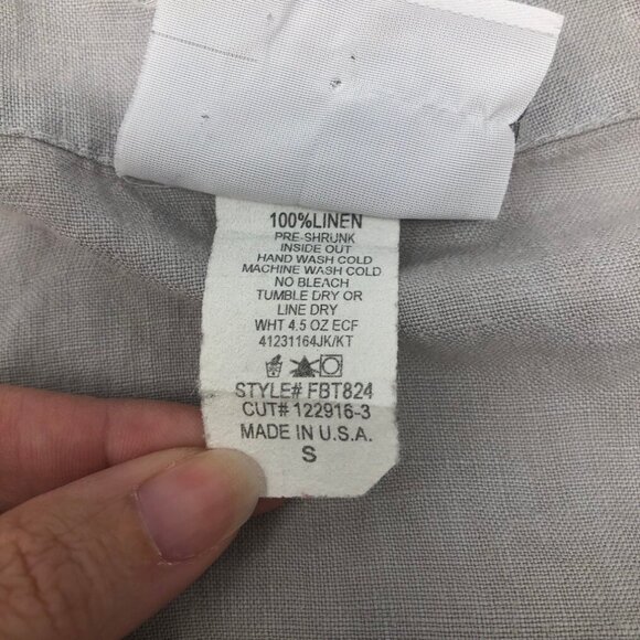 La Fixsun 100% Linen Gray Sleeveless Top Size S - Picture 6 of 6